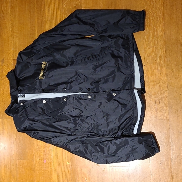 Thrasher Other - Thrasher glossy black windbreaker